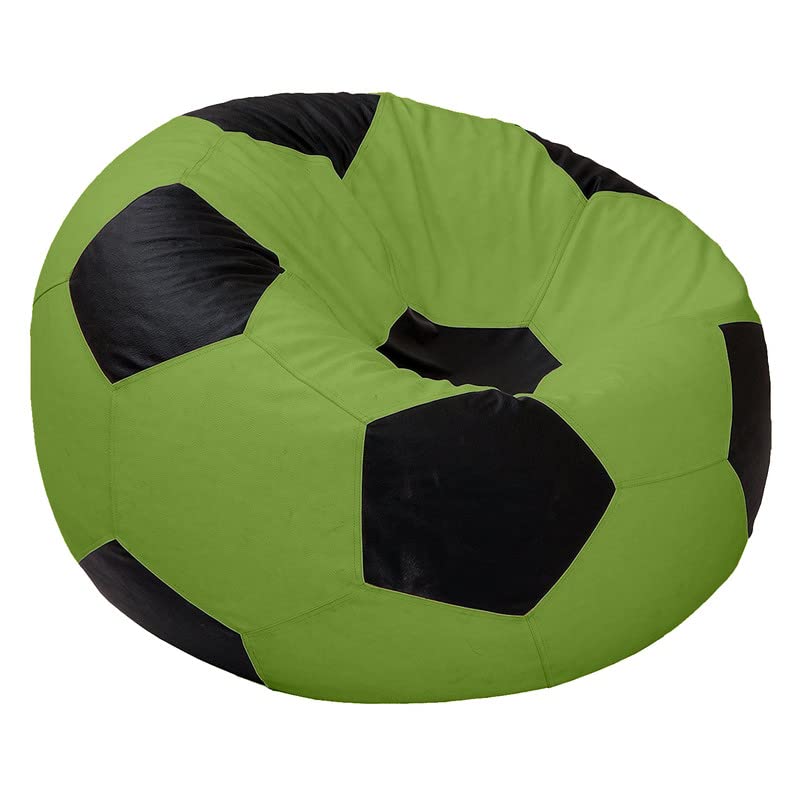 Ample Decor Bean Bag Cover (Filler Not Included), Plush Toys Storage Soft Leatherette, Durable Construction Sturdy Zipper, Ideal for Children and Teenagers - Yellow