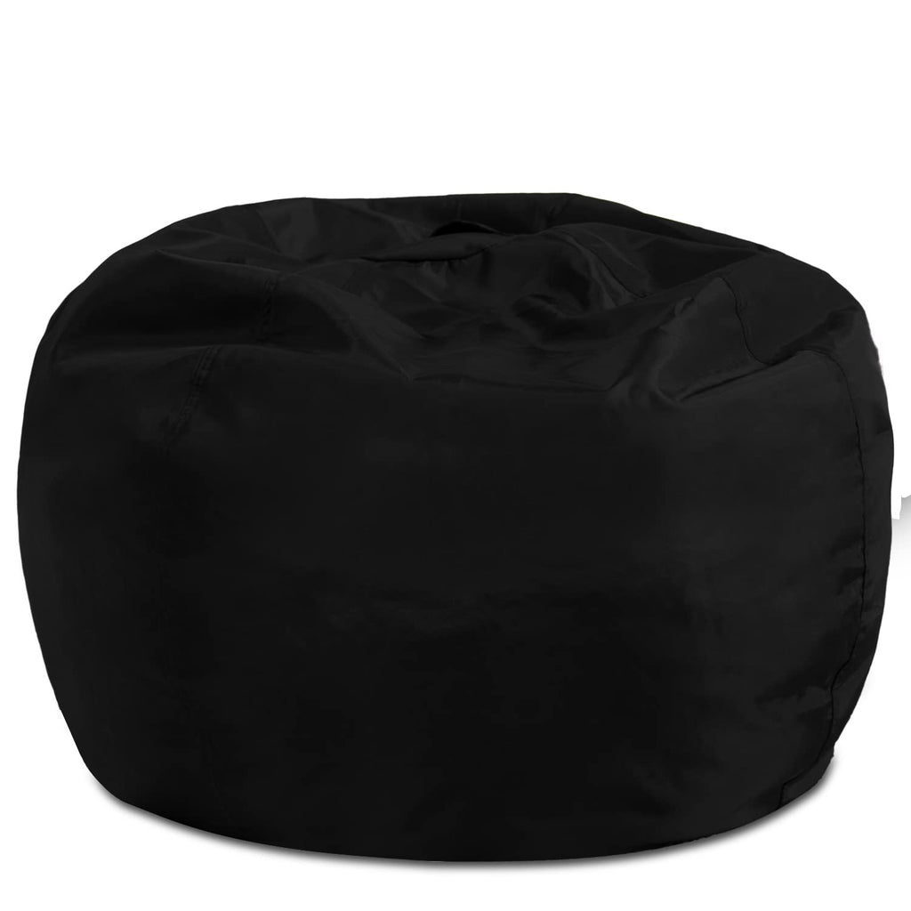 Posh Creations Structured Comfy Bean Bag Chair for Gaming, Reading, and Watching TV, Malibu Lounge, Canvas - Forest Critters on White