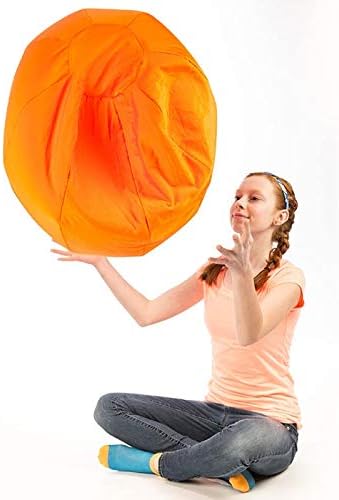 Fun and Function - Mega Mushy Smushy Bean Bag Chair - Alternative Seating Options for Classrooms, Clinic & Home Use - Lightweight & Calming - Large, 24 Inches - Orange