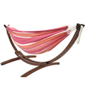 Vivere Solid Pine Wood Hammock Combo, Natural