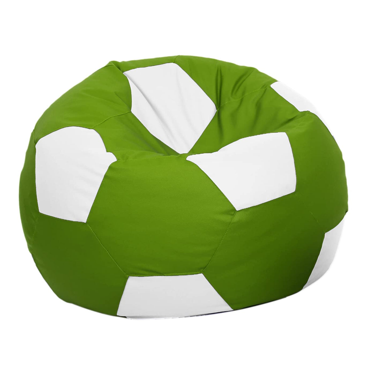 Ample Decor Bean Bag Cover (Filler Not Included), Plush Toys Storage Soft Leatherette, Durable Construction Sturdy Zipper, Ideal for Children and Teenagers - Yellow