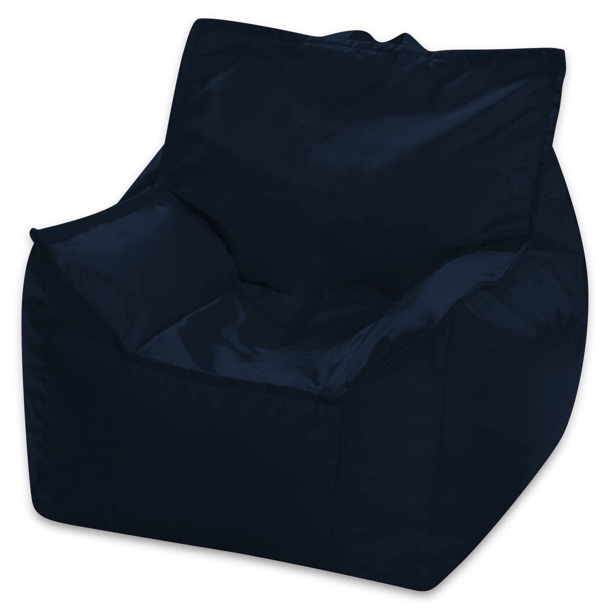 Posh Creations Structured Comfy Bean Bag Chair for Gaming, Reading, and Watching TV, Malibu Lounge, Canvas - Forest Critters on White