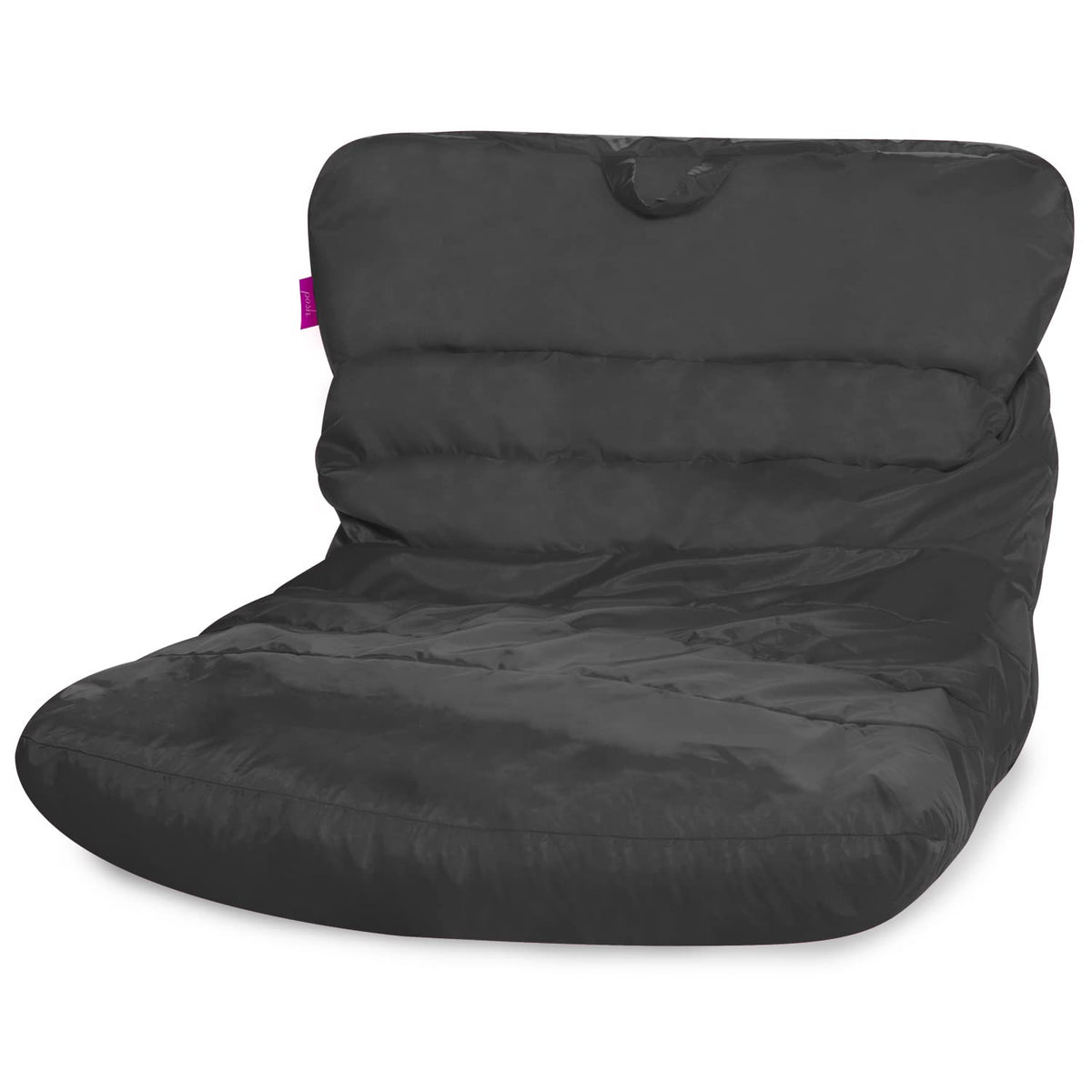 Posh Creations Structured Comfy Bean Bag Chair for Gaming, Reading, and Watching TV, Malibu Lounge, Canvas - Forest Critters on White