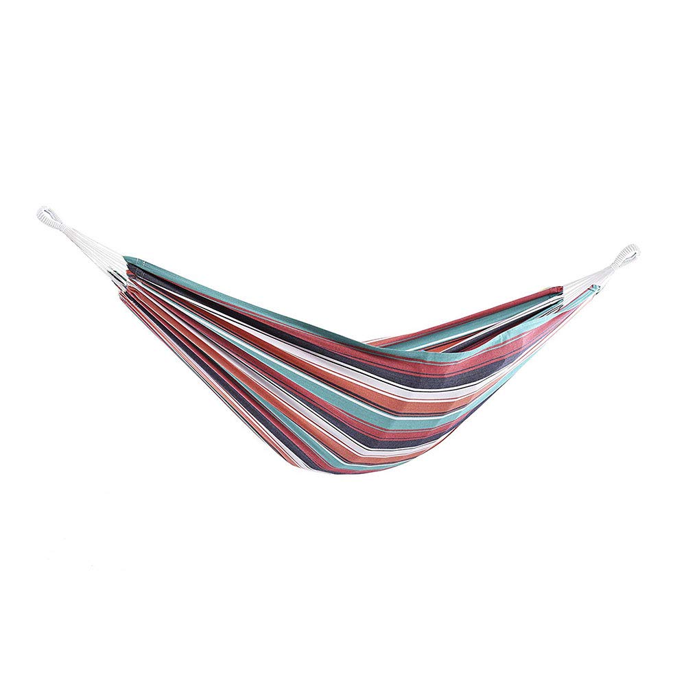 Vivere Brazilian Style Double Outdoor Cotton Hammock with Carry Bag, Cayo Reef