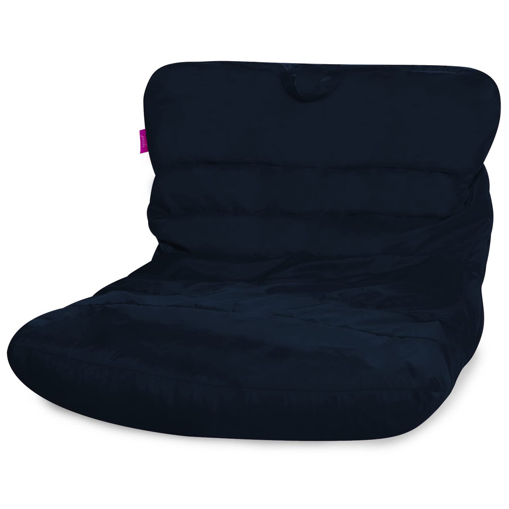 Posh Creations Structured Comfy Bean Bag Chair for Gaming, Reading, and Watching TV, Malibu Lounge, Canvas - Forest Critters on White
