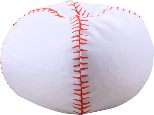 Colorful House Stuffed Animal Storage Bean Bag Chair for Kids and Adults, Lightweight Bean Storage Bag Cover for Organizing Blankets Clothes (26 inches, Baseball)