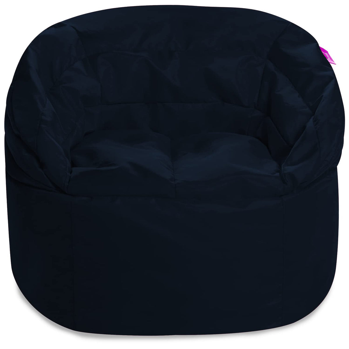Posh Creations Structured Comfy Bean Bag Chair for Gaming, Reading, and Watching TV, Malibu Lounge, Canvas - Forest Critters on White