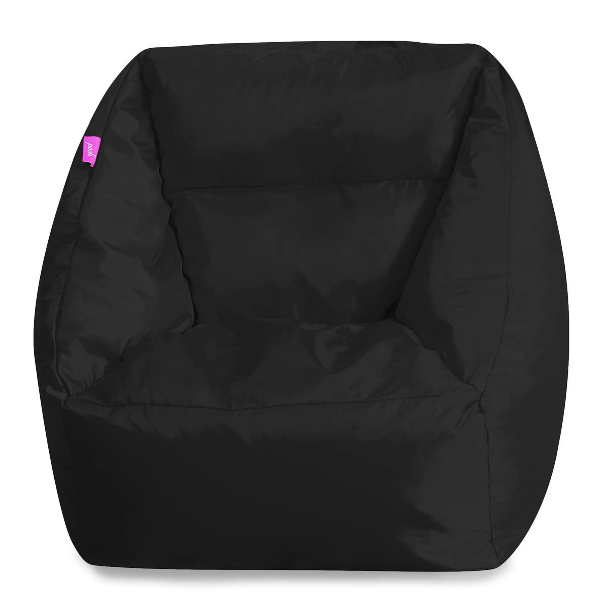 Posh Creations Structured Comfy Bean Bag Chair for Gaming, Reading, and Watching TV, Malibu Lounge, Canvas - Forest Critters on White