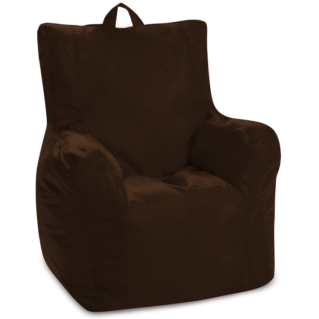 Posh Creations Structured Comfy Bean Bag Chair for Gaming, Reading, and Watching TV, Malibu Lounge, Canvas - Forest Critters on White