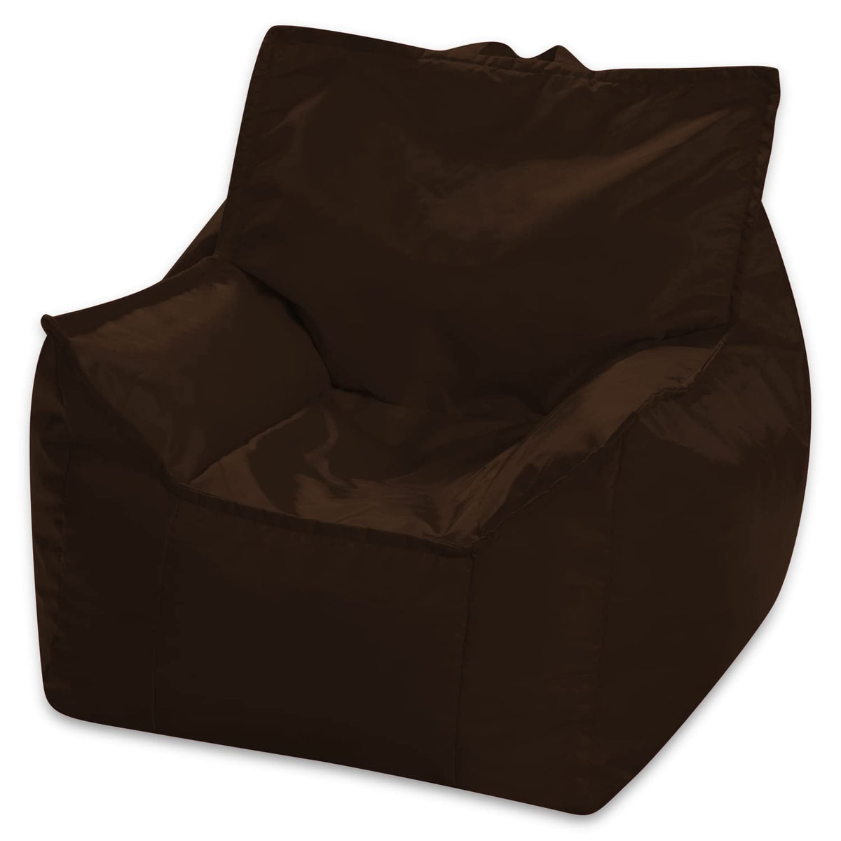 Posh Creations Structured Comfy Bean Bag Chair for Gaming, Reading, and Watching TV, Malibu Lounge, Canvas - Forest Critters on White