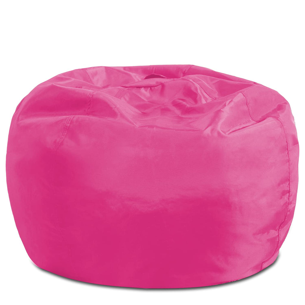 Posh Creations Structured Comfy Bean Bag Chair for Gaming, Reading, and Watching TV, Malibu Lounge, Canvas - Forest Critters on White