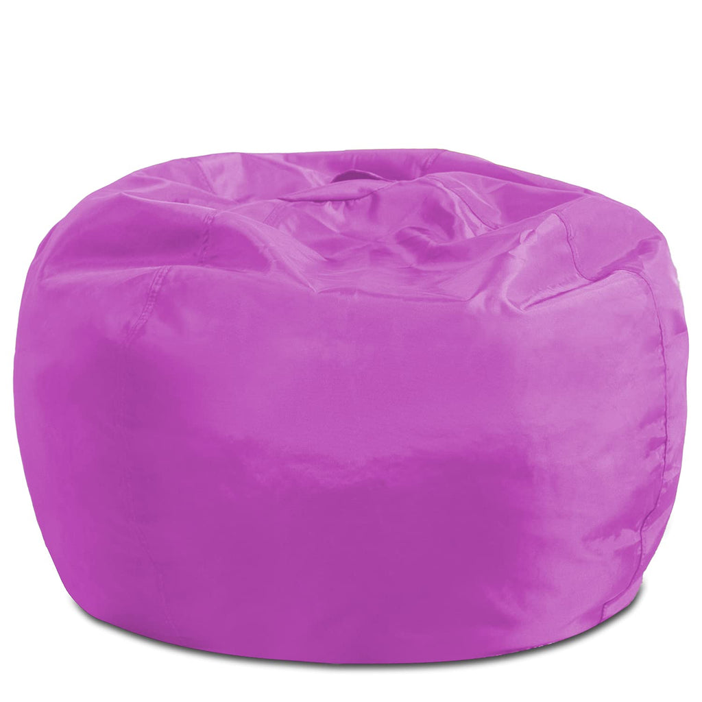 Posh Creations Structured Comfy Bean Bag Chair for Gaming, Reading, and Watching TV, Malibu Lounge, Canvas - Forest Critters on White