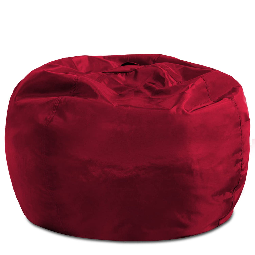 Posh Creations Structured Comfy Bean Bag Chair for Gaming, Reading, and Watching TV, Malibu Lounge, Canvas - Forest Critters on White