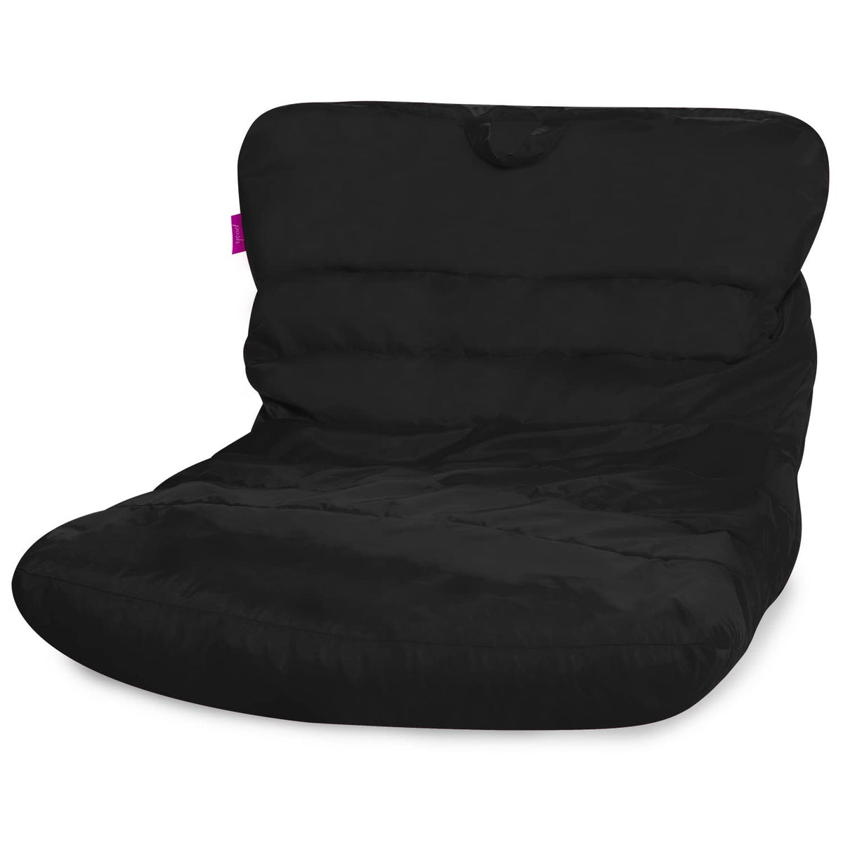 Posh Creations Structured Comfy Bean Bag Chair for Gaming, Reading, and Watching TV, Malibu Lounge, Canvas - Forest Critters on White