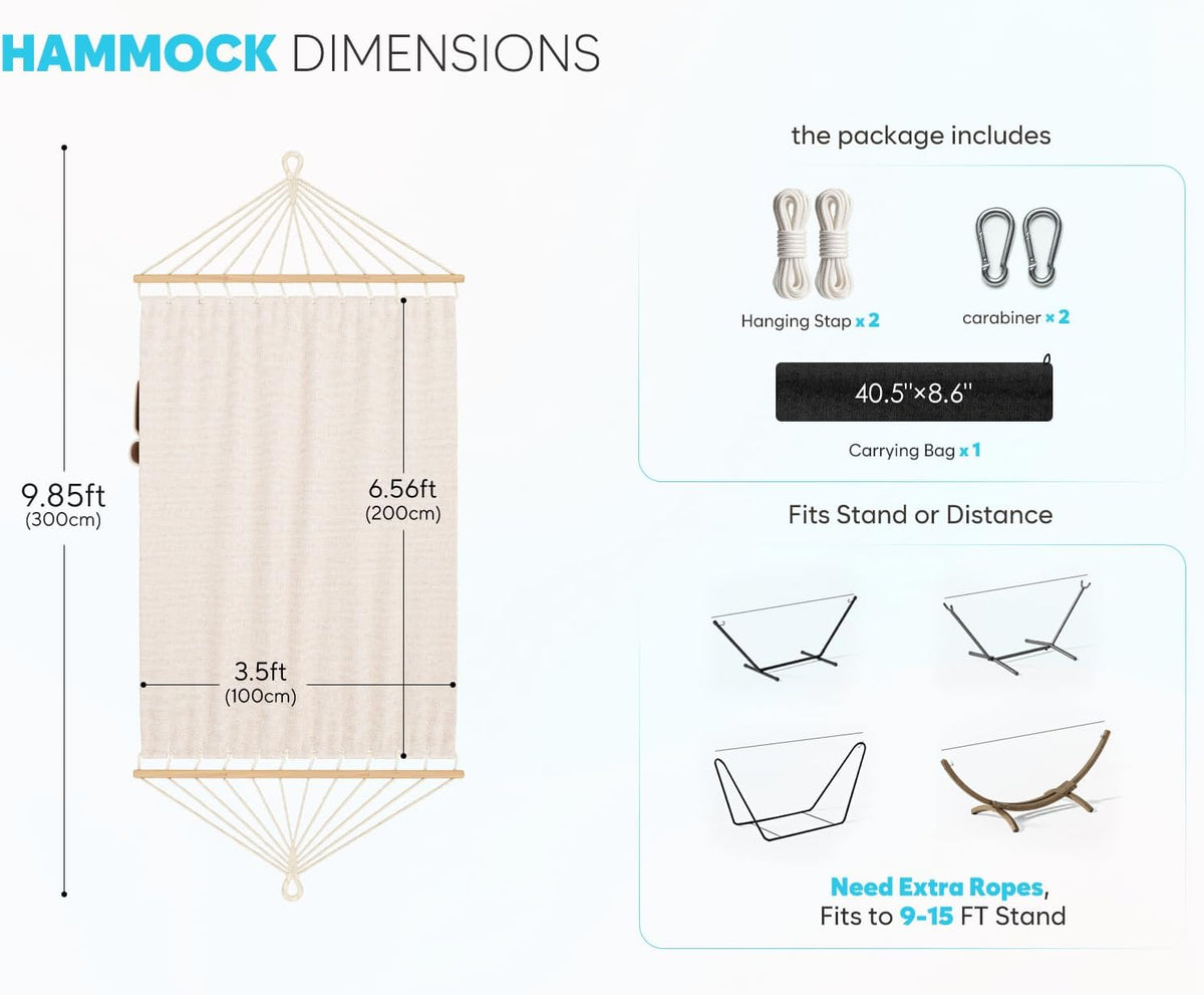 Hammock for Outside, Double Hammocks Without Stand