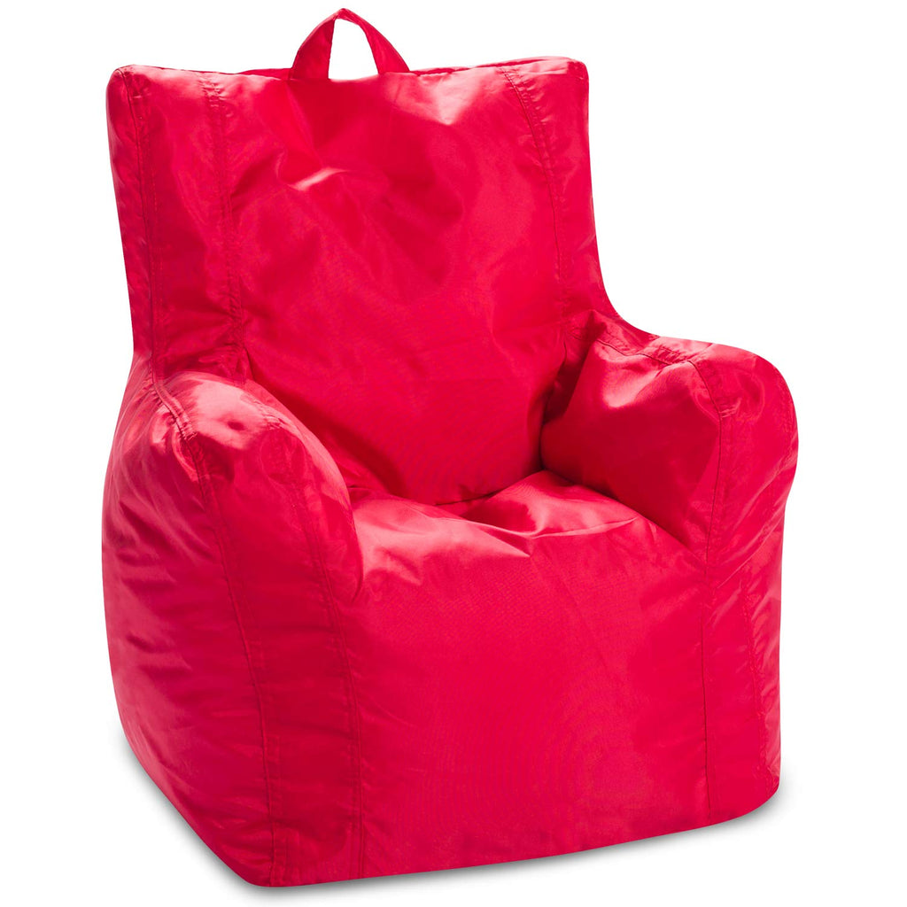 Posh Creations Structured Comfy Bean Bag Chair for Gaming, Reading, and Watching TV, Malibu Lounge, Canvas - Forest Critters on White