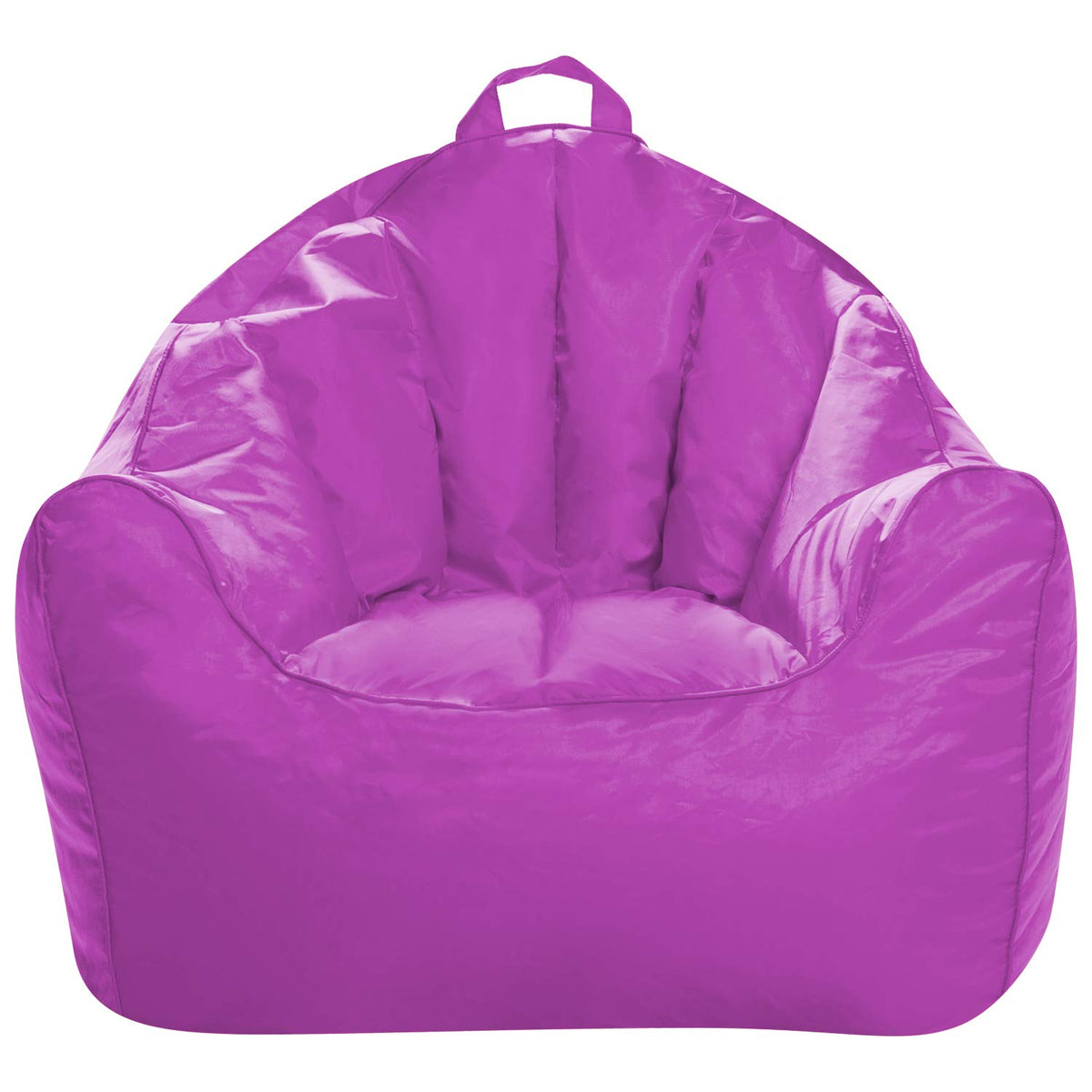 Posh Creations Structured Comfy Bean Bag Chair for Gaming, Reading, and Watching TV, Malibu Lounge, Canvas - Forest Critters on White