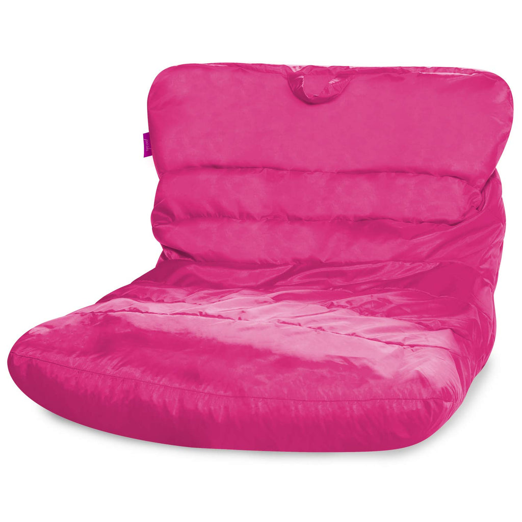 Posh Creations Structured Comfy Bean Bag Chair for Gaming, Reading, and Watching TV, Malibu Lounge, Canvas - Forest Critters on White