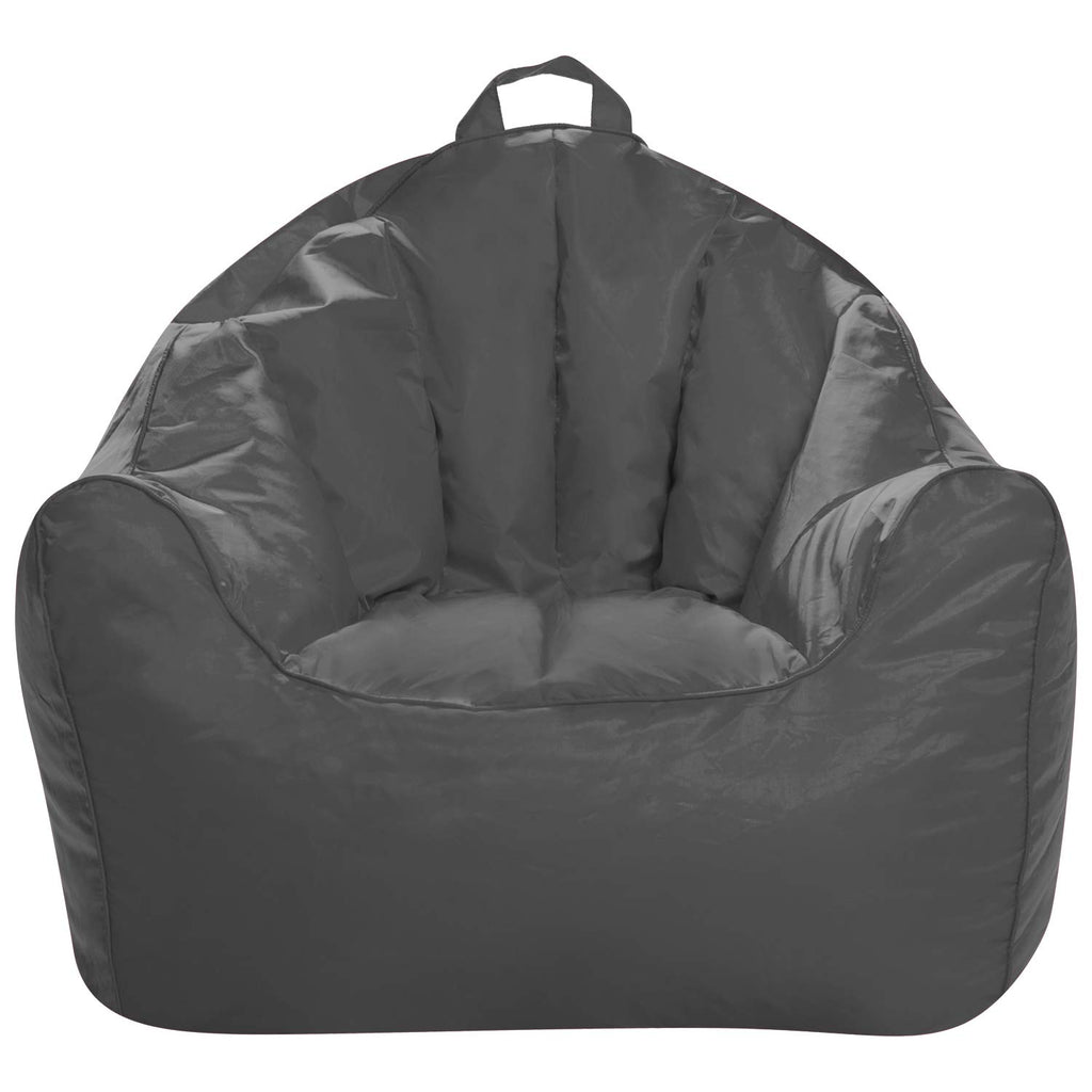 Posh Creations Structured Comfy Bean Bag Chair for Gaming, Reading, and Watching TV, Malibu Lounge, Canvas - Forest Critters on White