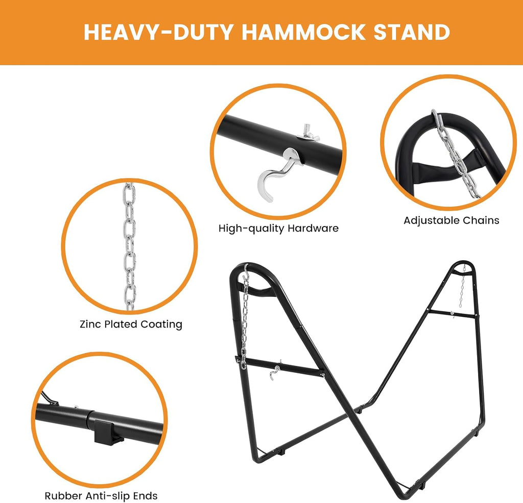 Lazy Daze Mayan Hammock with Heavy Duty Steel Stand