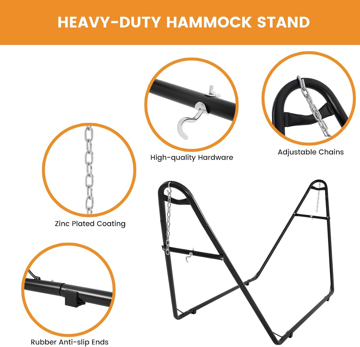 Lazy Daze Mayan Hammock with Heavy Duty Steel Stand
