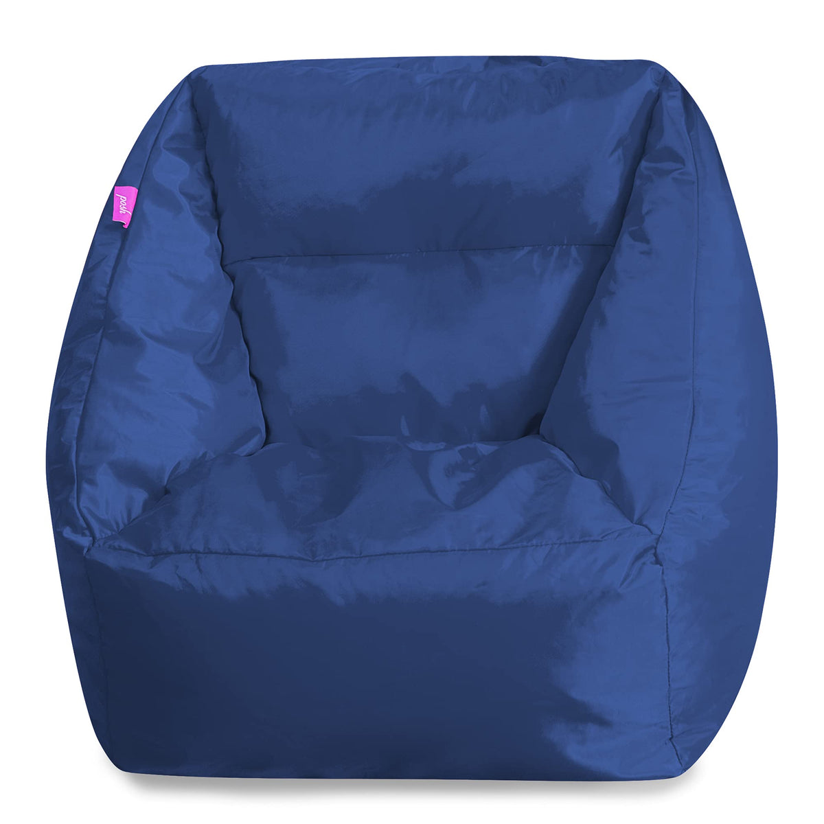 Posh Creations Structured Comfy Bean Bag Chair for Gaming, Reading, and Watching TV, Malibu Lounge, Canvas - Forest Critters on White