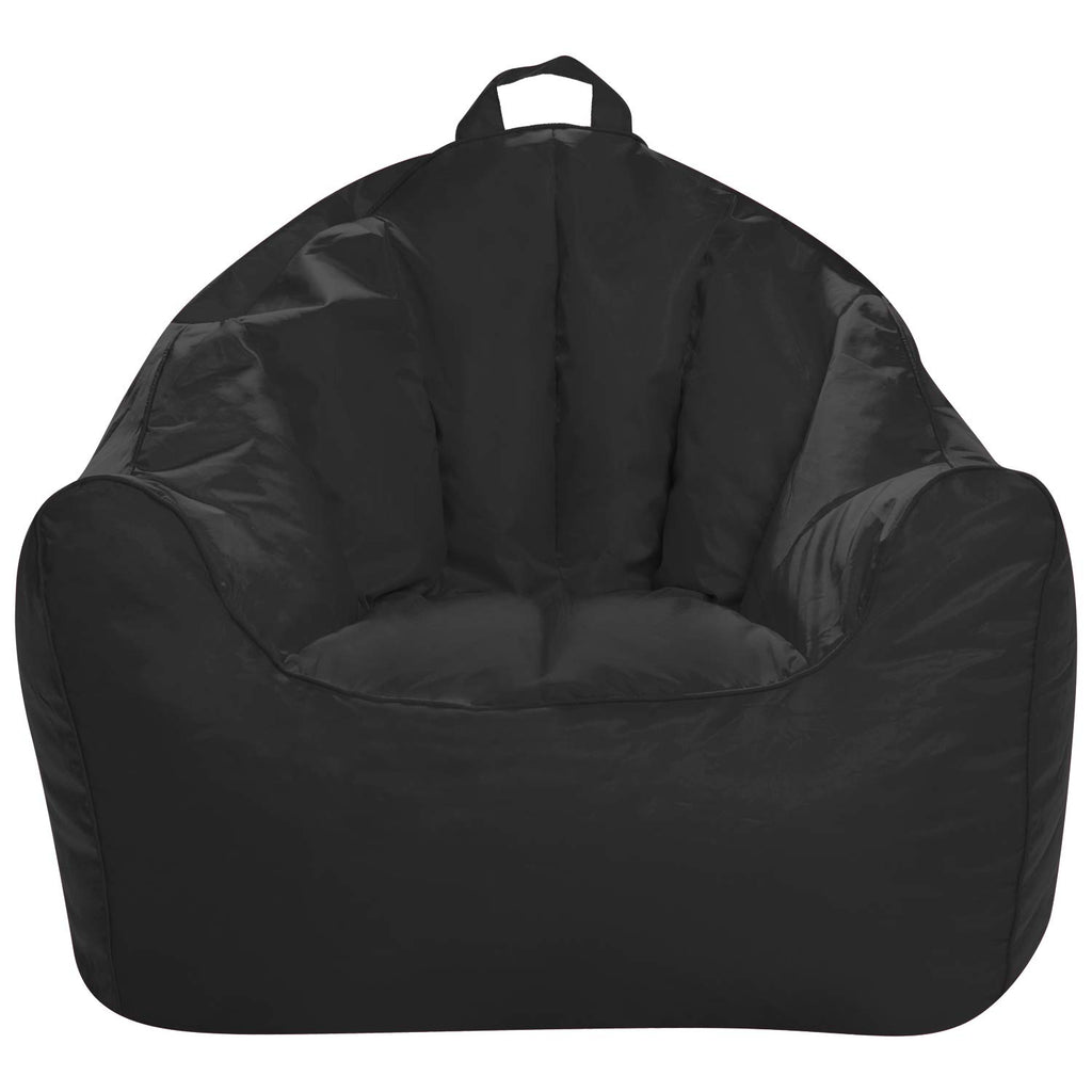 Posh Creations Structured Comfy Bean Bag Chair for Gaming, Reading, and Watching TV, Malibu Lounge, Canvas - Forest Critters on White