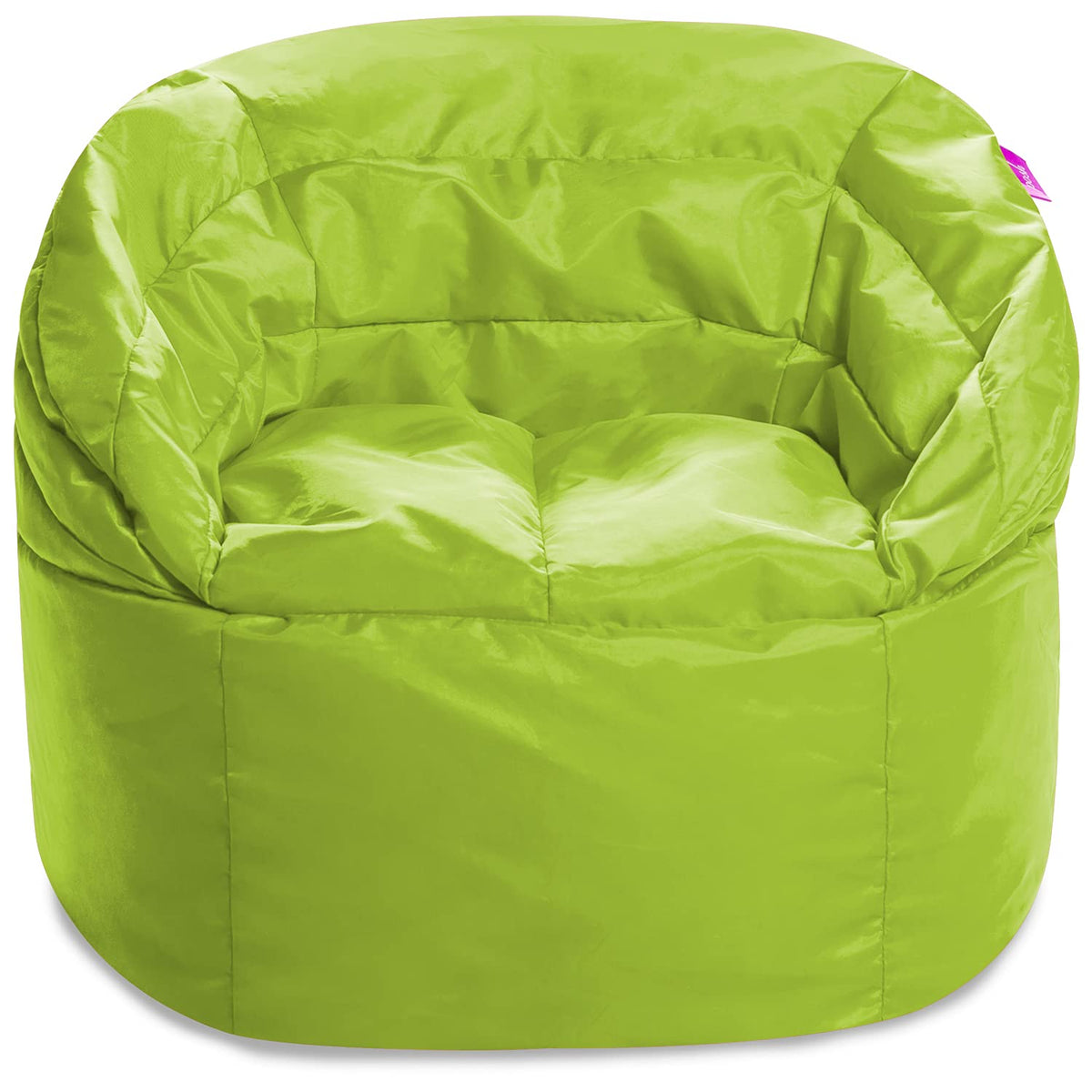 Posh Creations Structured Comfy Bean Bag Chair for Gaming, Reading, and Watching TV, Malibu Lounge, Canvas - Forest Critters on White