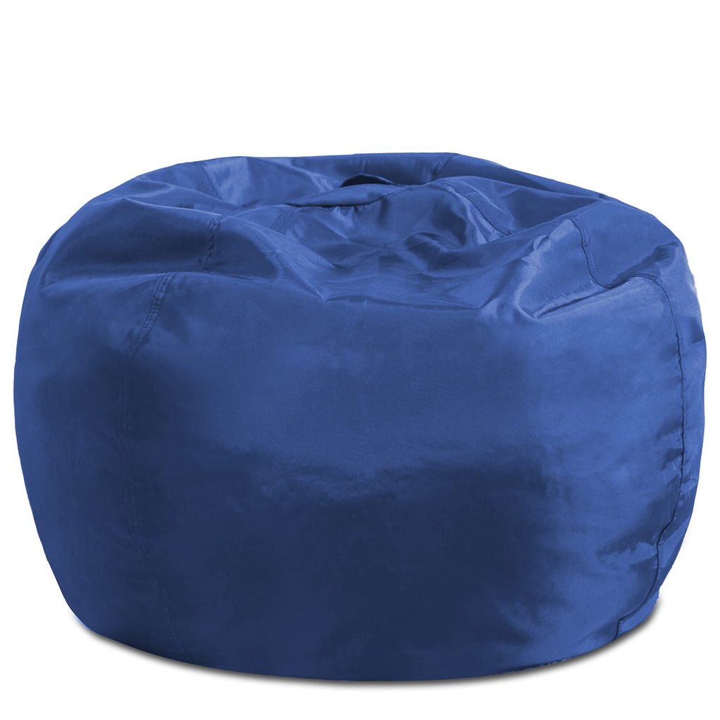 Posh Creations Structured Comfy Bean Bag Chair for Gaming, Reading, and Watching TV, Malibu Lounge, Canvas - Forest Critters on White