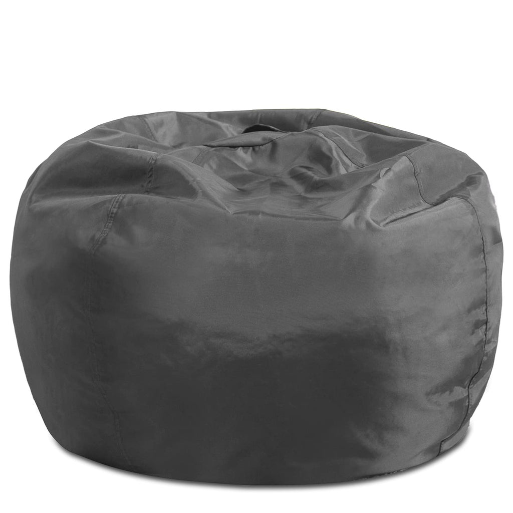 Posh Creations Structured Comfy Bean Bag Chair for Gaming, Reading, and Watching TV, Malibu Lounge, Canvas - Forest Critters on White