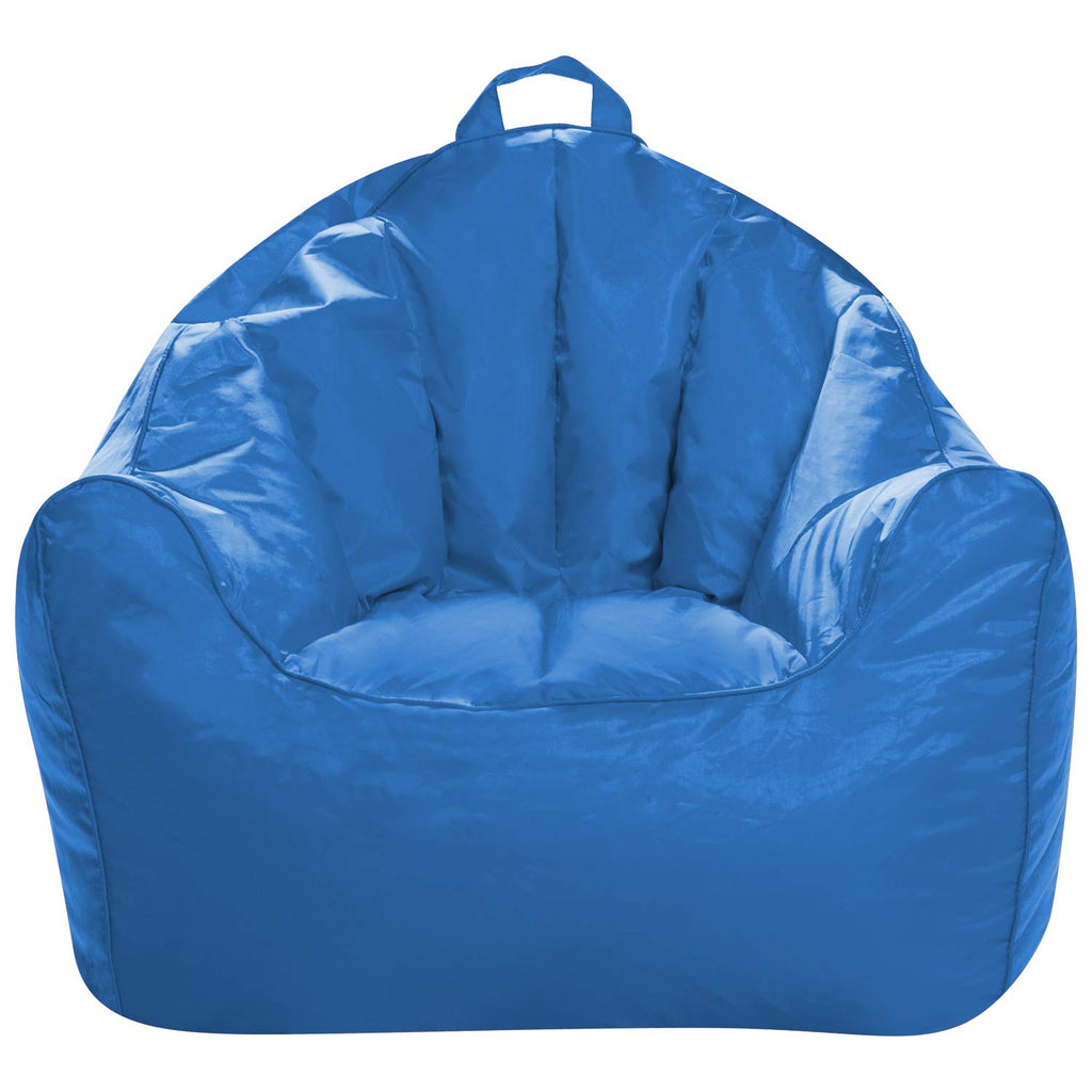 Posh Creations Structured Comfy Bean Bag Chair for Gaming, Reading, and Watching TV, Malibu Lounge, Canvas - Forest Critters on White