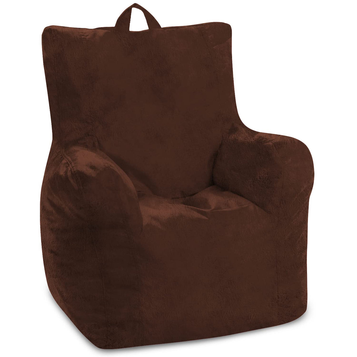 Posh Creations Structured Comfy Bean Bag Chair for Gaming, Reading, and Watching TV, Malibu Lounge, Canvas - Forest Critters on White