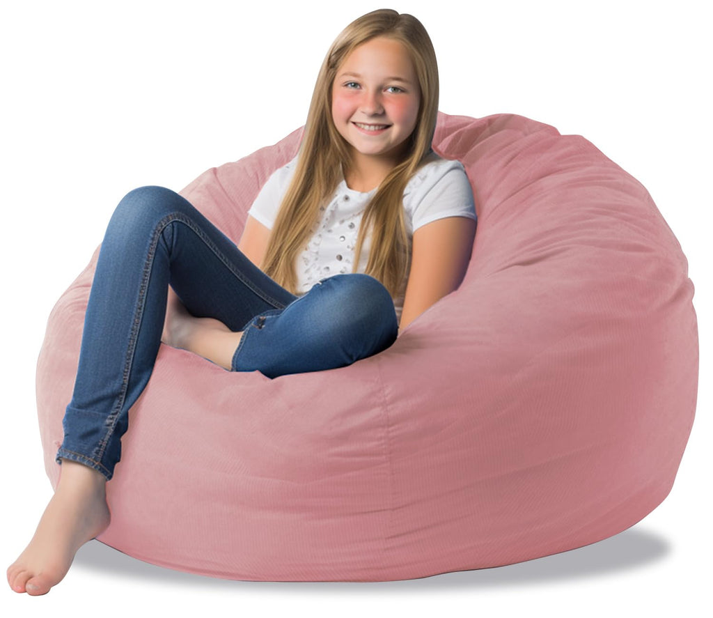 Stuffed Animal Bean Bag Storage Chair Cover for Kids Teens Adults (No Filler) Soft Washable Premium Corduroy Organizing Plush Toys Comfortable Organizer Keep Clutter with Premium Zipper Medium