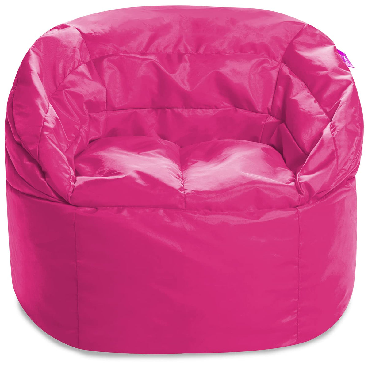 Posh Creations Structured Comfy Bean Bag Chair for Gaming, Reading, and Watching TV, Malibu Lounge, Canvas - Forest Critters on White