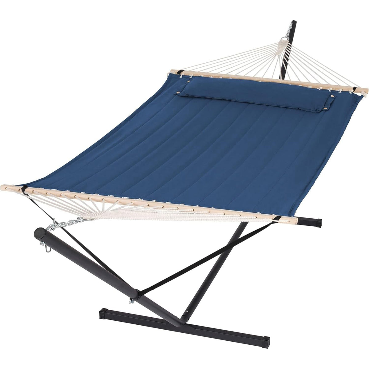 SUNCREAT 2 Person Hammock with Stand, 475 lbs Capacity, Dark Grey