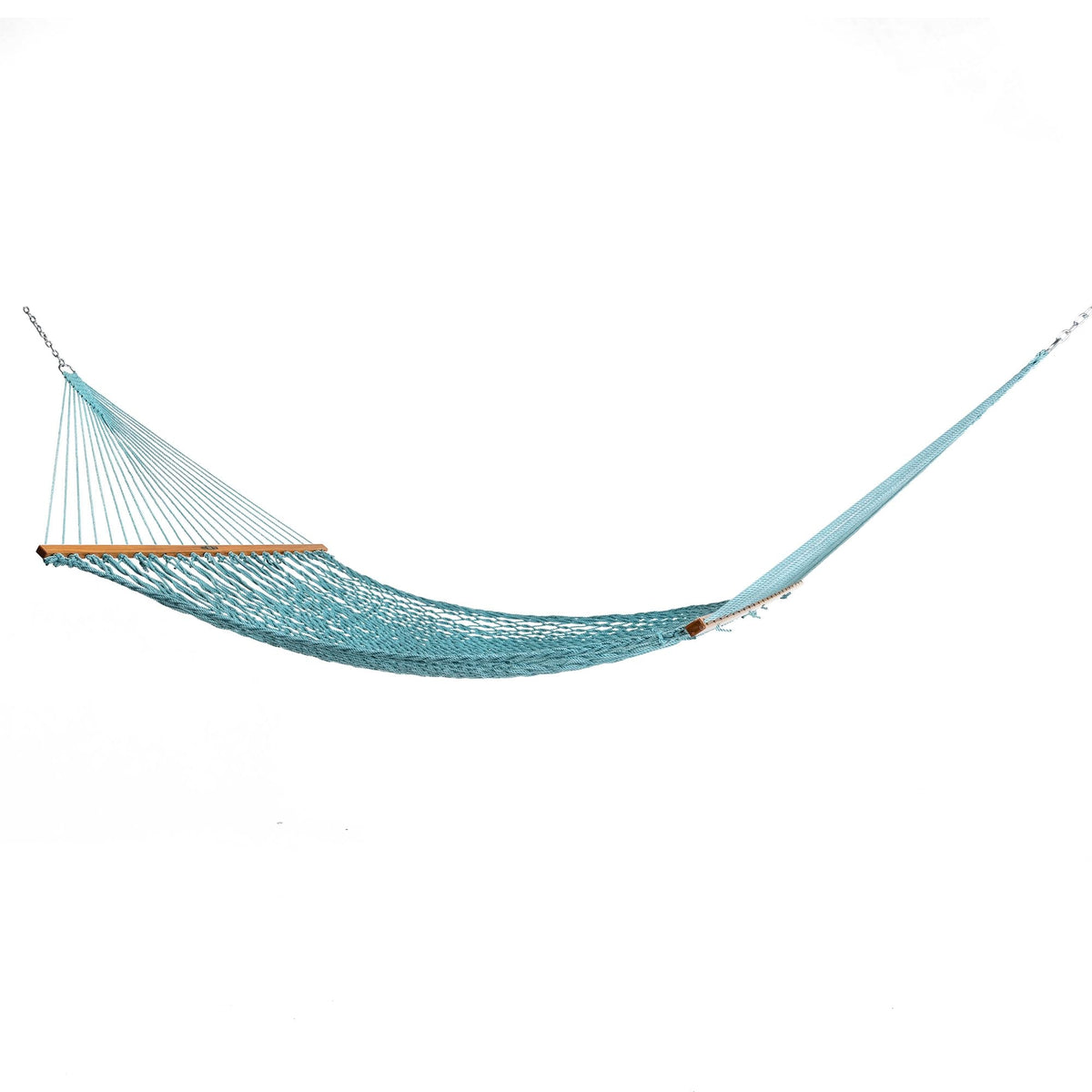 Original Pawleys Island Large Oatmeal DuraCord Rope Hammock – 13 ft. x 55 in., 2-Person, 450 lb Capacity, Oak Spreader Bar, Zinc-Plated Hardware, Handcrafted in the USA