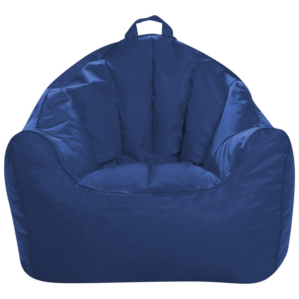 Posh Creations Structured Comfy Bean Bag Chair for Gaming, Reading, and Watching TV, Malibu Lounge, Canvas - Forest Critters on White
