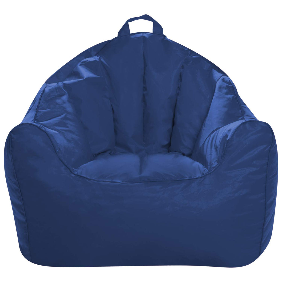 Posh Creations Structured Comfy Bean Bag Chair for Gaming, Reading, and Watching TV, Malibu Lounge, Canvas - Forest Critters on White