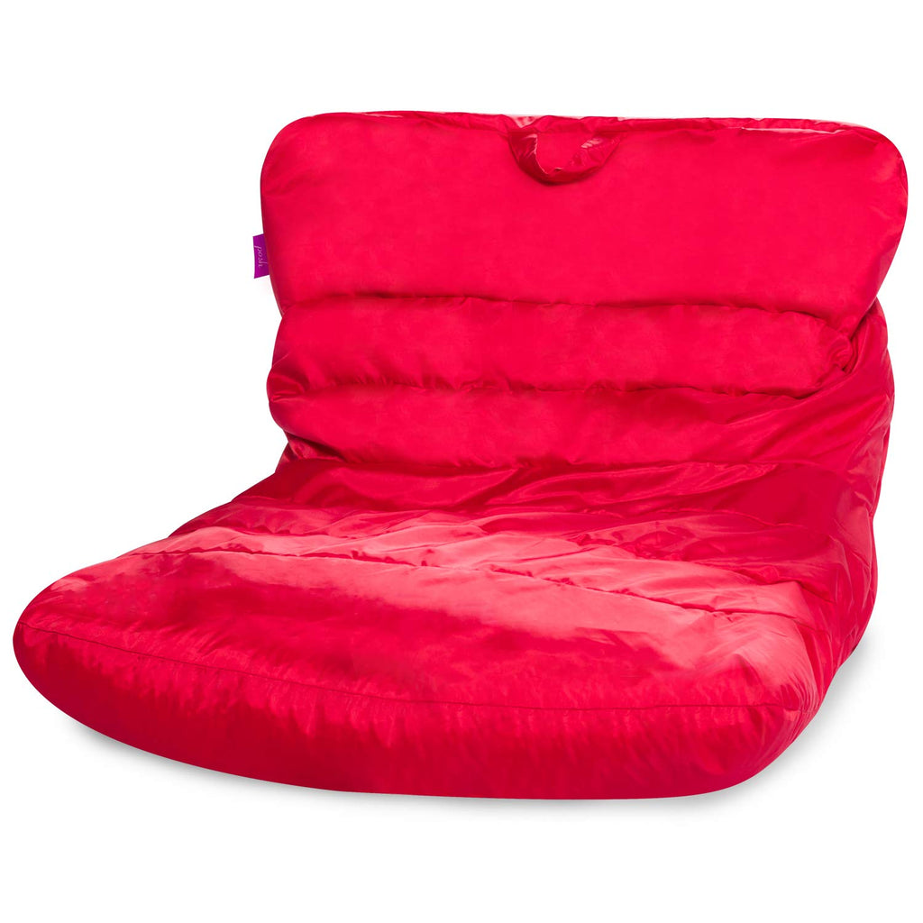 Posh Creations Structured Comfy Bean Bag Chair for Gaming, Reading, and Watching TV, Malibu Lounge, Canvas - Forest Critters on White