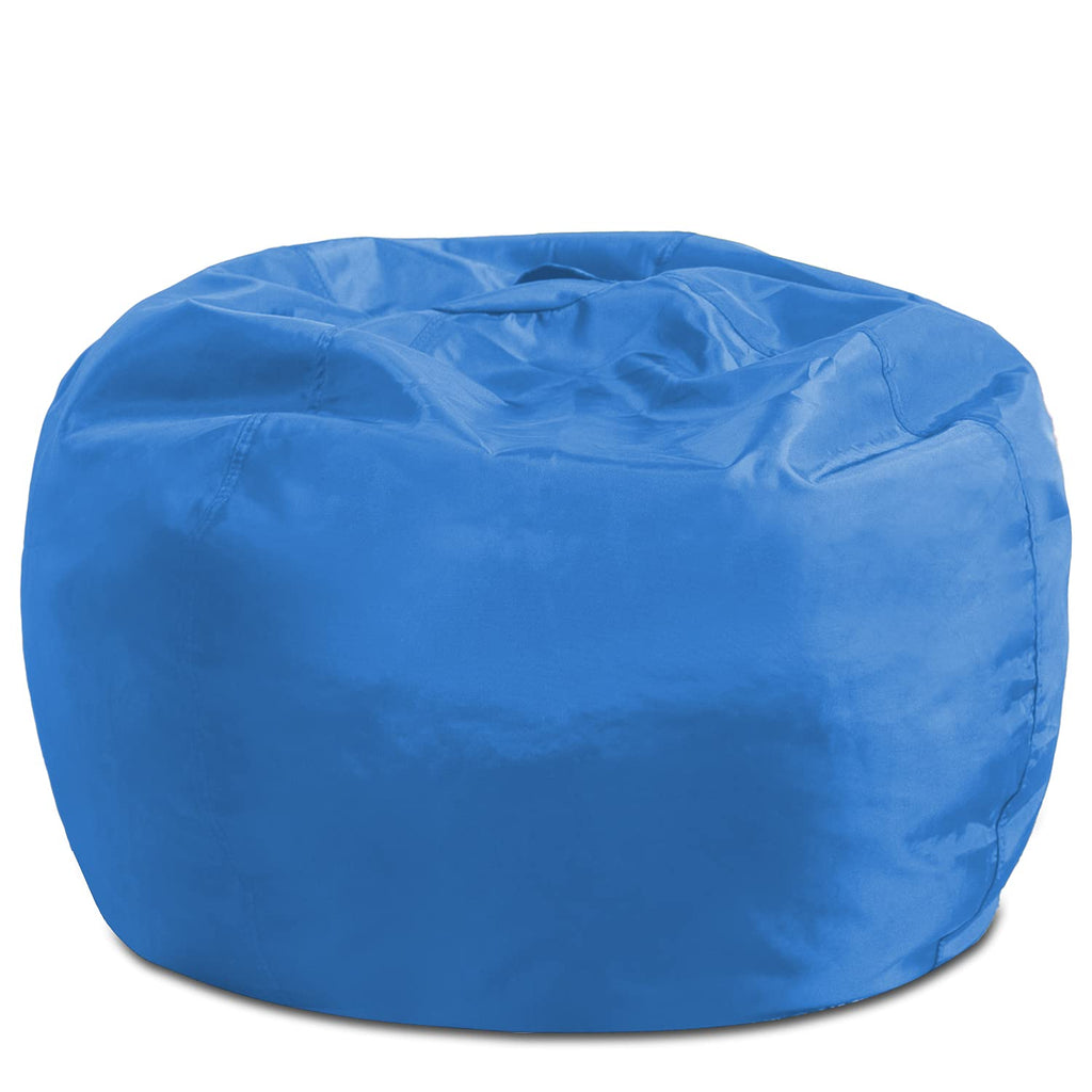 Posh Creations Structured Comfy Bean Bag Chair for Gaming, Reading, and Watching TV, Malibu Lounge, Canvas - Forest Critters on White