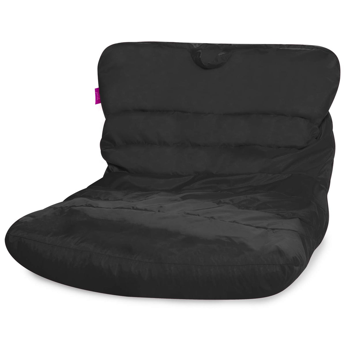 Posh Creations Structured Comfy Bean Bag Chair for Gaming, Reading, and Watching TV, Malibu Lounge, Canvas - Forest Critters on White