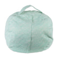 DII Keeping Score Stripes Print, Large Bean Bag Chair Cover for Kids & Stuffed Animal Storage, Bright Blue, One Size