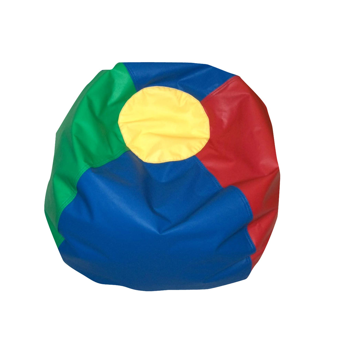 Children's Factory 26" Round Bean Bag, Bean Bag Chair with Water-Resistant Cover for Kids, Flexible Seating for Classroom Elementary, Easy to Clean, Rainbow