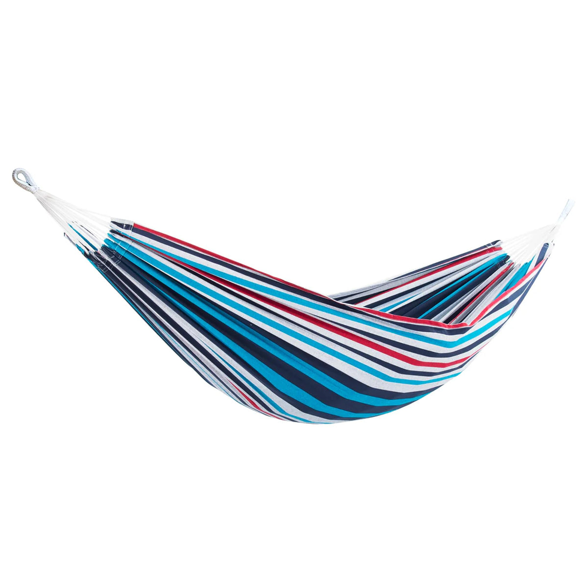 Vivere Brazilian Style Double Outdoor Cotton Hammock with Carry Bag, Cayo Reef
