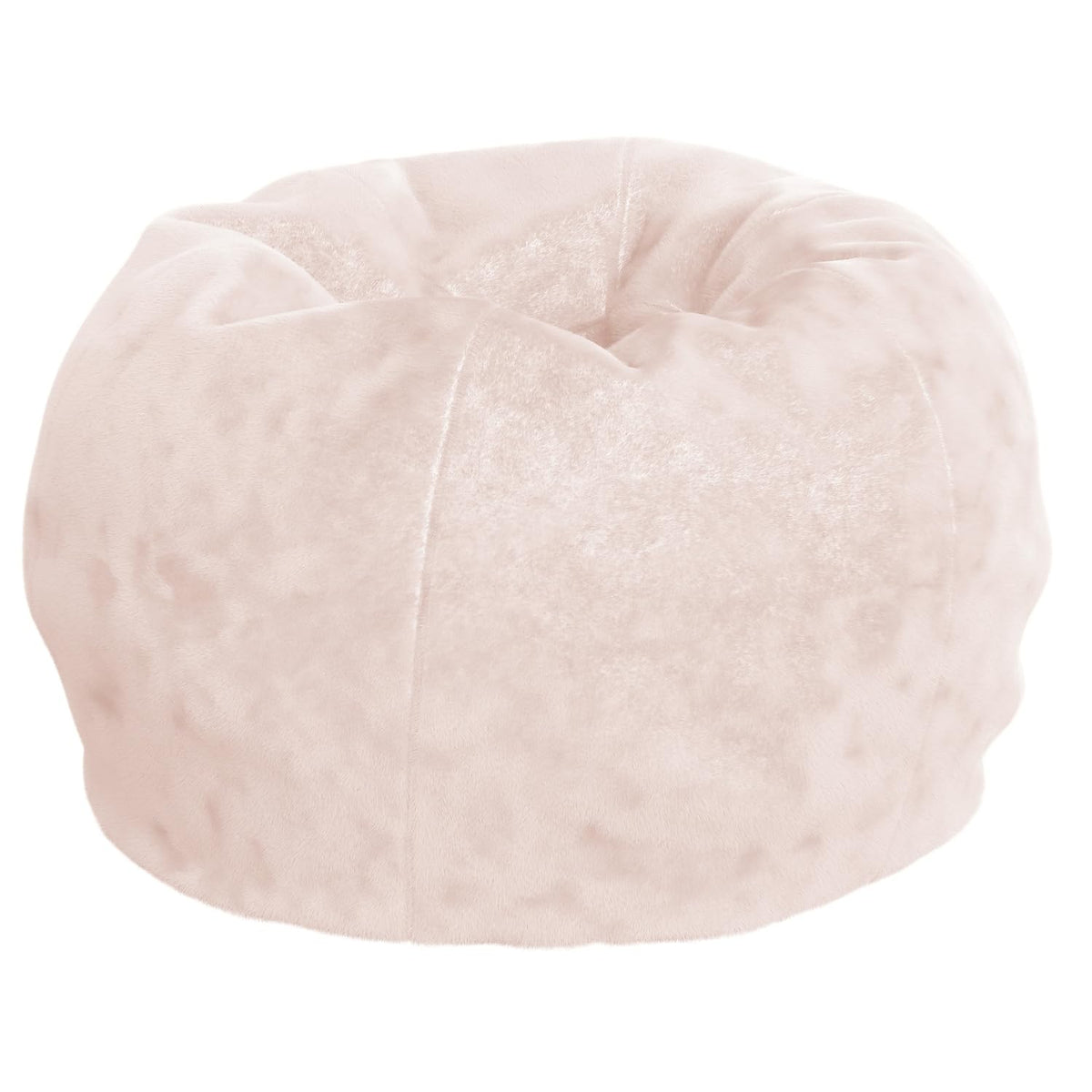 Flash Furniture Faux Sherpa Small Refillable Bean Bag Chair, Natural