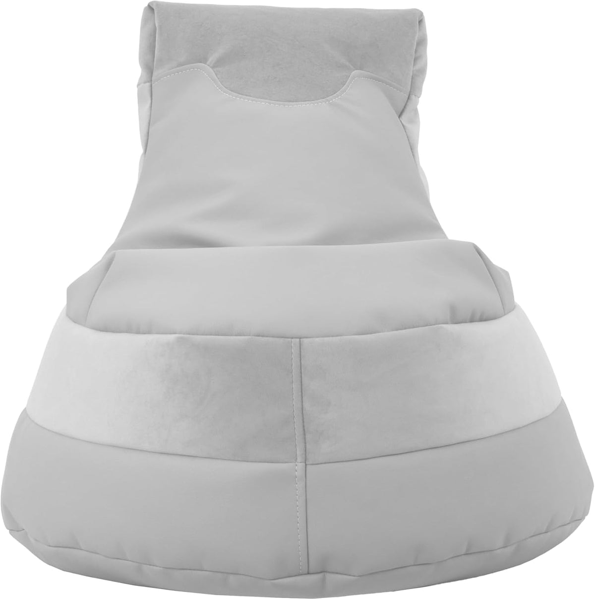 FDP Everyday Trendy Microfiber and Faux Leather Bean Bag, 2-Pack - Sterling
