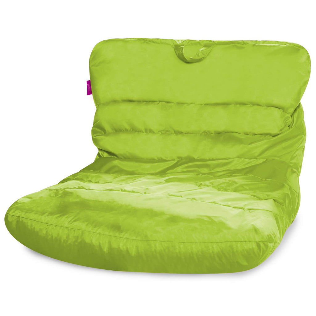 Posh Creations Structured Comfy Bean Bag Chair for Gaming, Reading, and Watching TV, Malibu Lounge, Canvas - Forest Critters on White