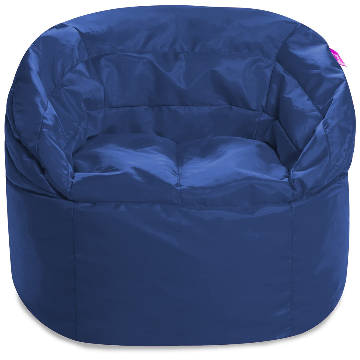 Posh Creations Structured Comfy Bean Bag Chair for Gaming, Reading, and Watching TV, Malibu Lounge, Canvas - Forest Critters on White