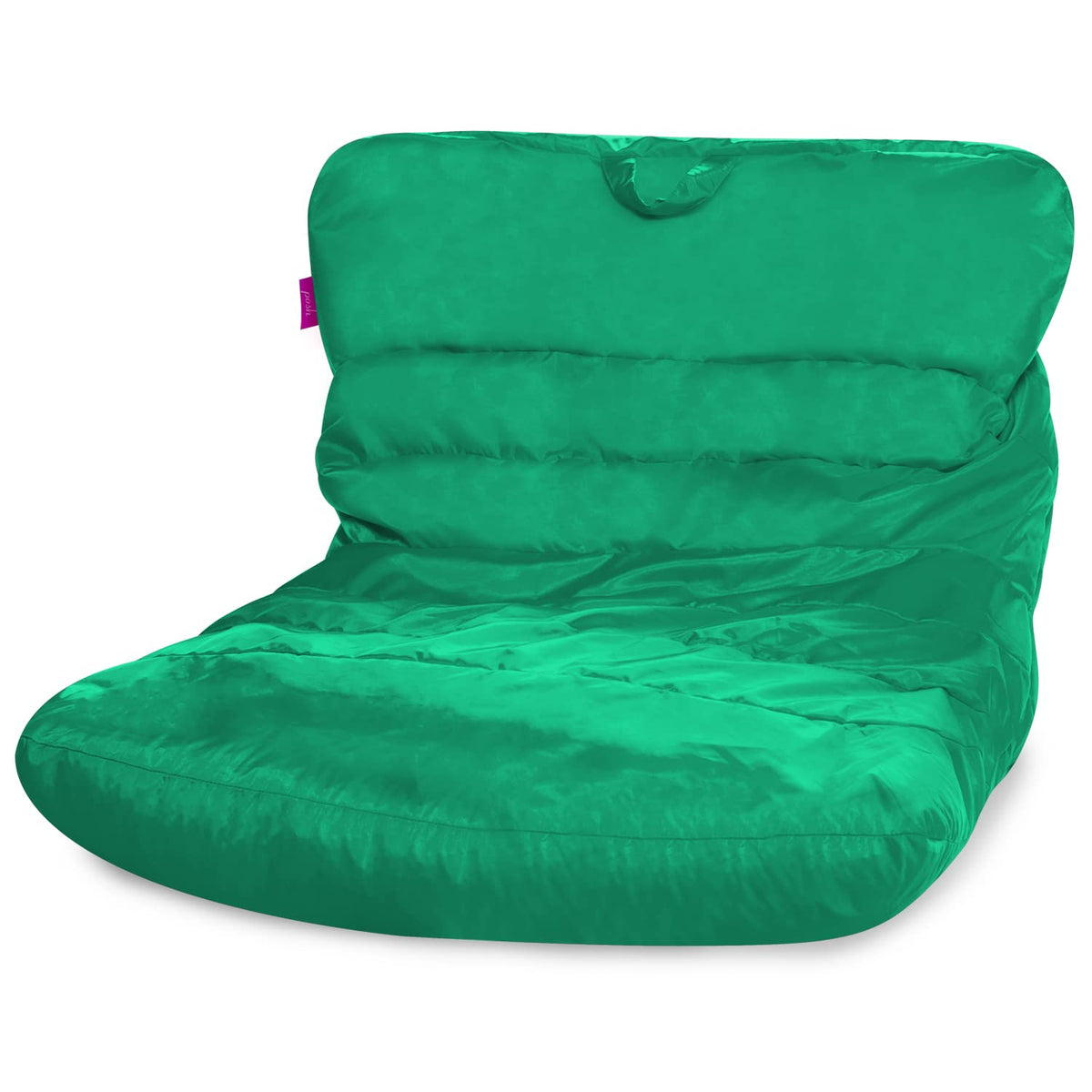 Posh Creations Structured Comfy Bean Bag Chair for Gaming, Reading, and Watching TV, Malibu Lounge, Canvas - Forest Critters on White