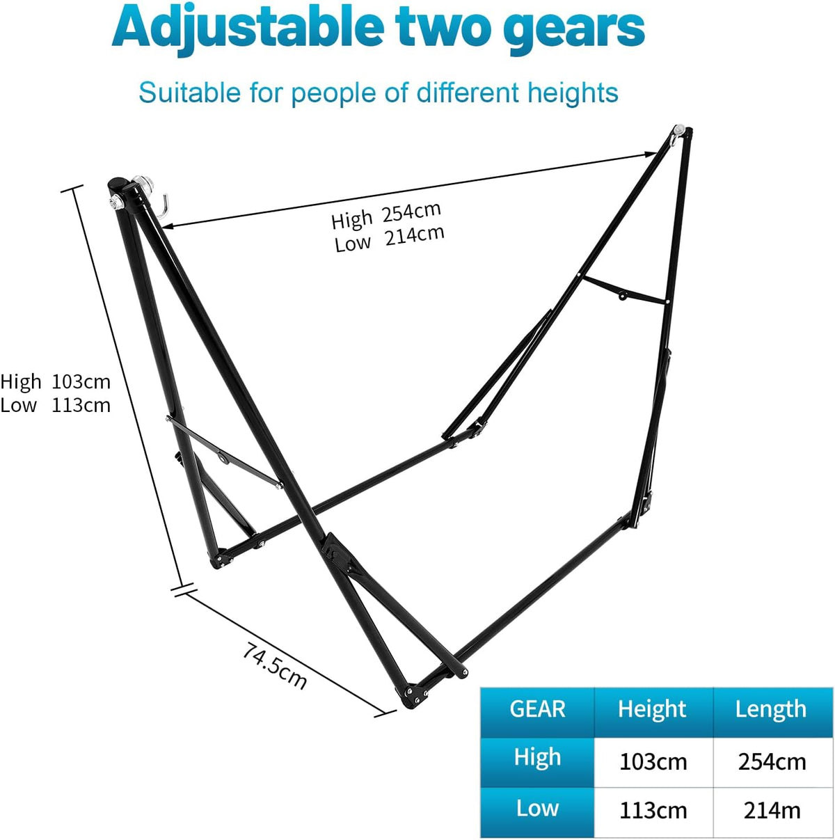Portable Hammock with Stand for Outside or Inside,No Tree Required